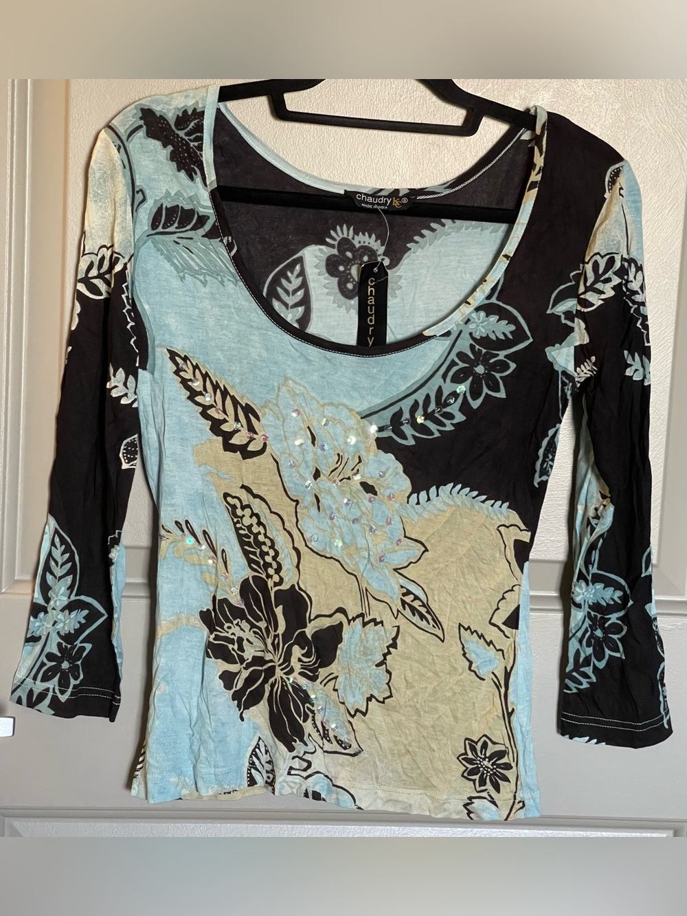 VINTAGE Chaudry Y2K Fairy Grunge Embellished Style Top NWT 2006